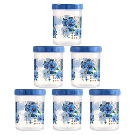 Buy Kuber Industries (Set of 6) Storage Containers | 500 ML Plastic ...