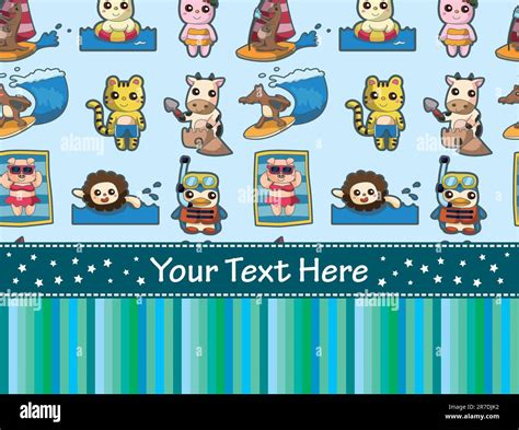 summer animal sport card Stock Vector Image & Art - Alamy