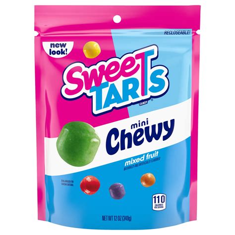 SweeTARTS Mini Chewy Mixed Fruit Candy, Cherry Sweet, 12 Oz Resealable ...