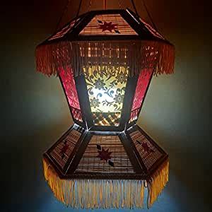 Buy Infinite Inclinations Tulsi Maha Rani Diwali Bamboo Lantern (Beige ...