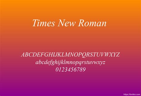 Times New Roman font [OTF - TTF] | fontiko.com