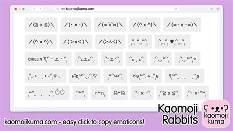 Kaomoji Kaomoji Bunny Rabbits Emoticons & Emojis ₍ᐢ･ܫ･ᐢ₎