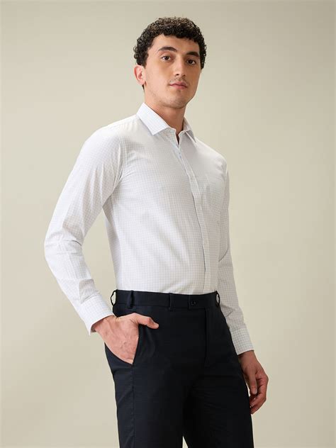 Park Avenue Men Blue Slim Fit Checks Formal Shirt – MyRaymond
