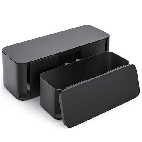 Buy Cable Management Box, 2 Pack Cable Organizer Box, Large and Medium ...