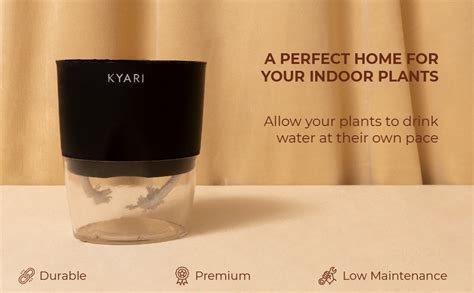 KYARI Combo of 10 Black Self-Watering Pots for indoor plants, Best ...
