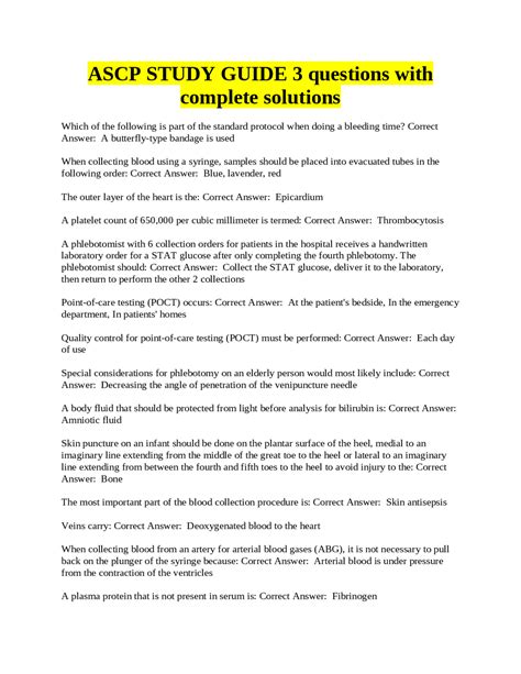 ASCP Exam Study Guide 的图像结果