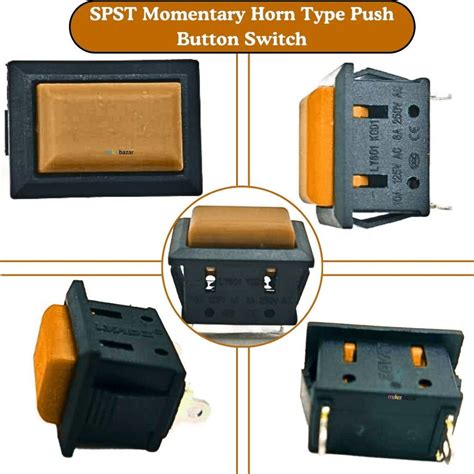 Buy SPST Momentary Horn Push Button Switch | Makerbazar