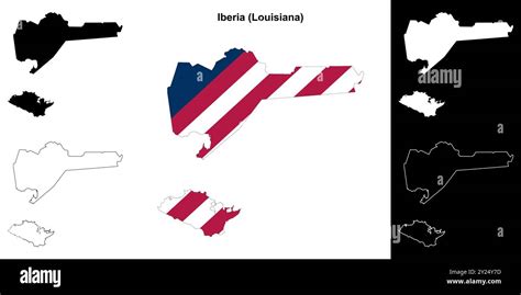 Iberia parish map hi-res stock photography and images - Alamy