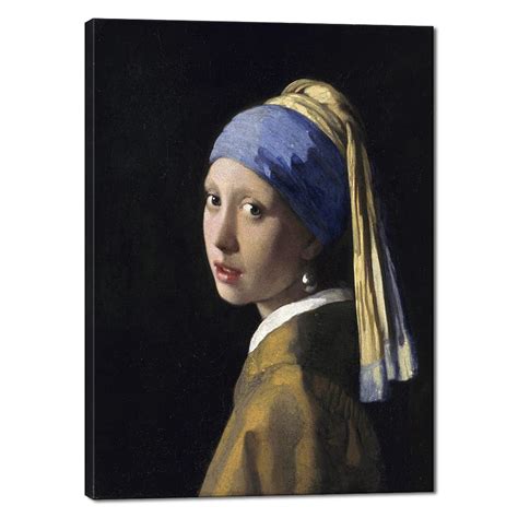 Wieco Art The Girl with a Pearl Earring by Jan Vermeer Oil Paintings ...
