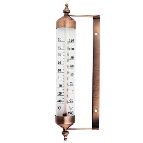 Outdoor Thermometer with Stylish Bronze Effect Design - Attractive ...