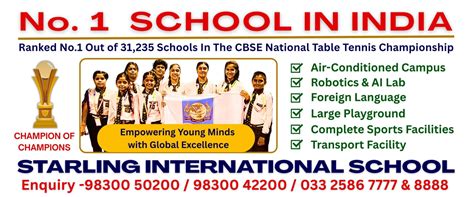 Best CBSE School in Shyamnagar Barrackpore : Starling International School
