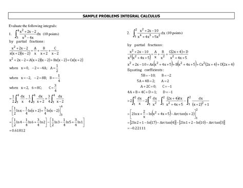 Image result for Integral Sample Problems