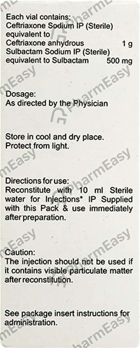 Cefrine Plus Powder For Injection (1): Uses, Side Effects, Price ...