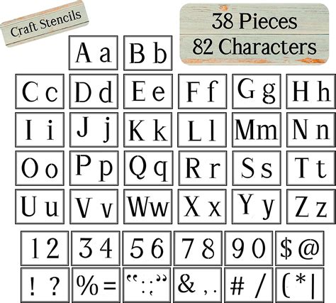 Amazon.com : Vinz Large Letter Alphabet Stencils for Painting on Wood ...