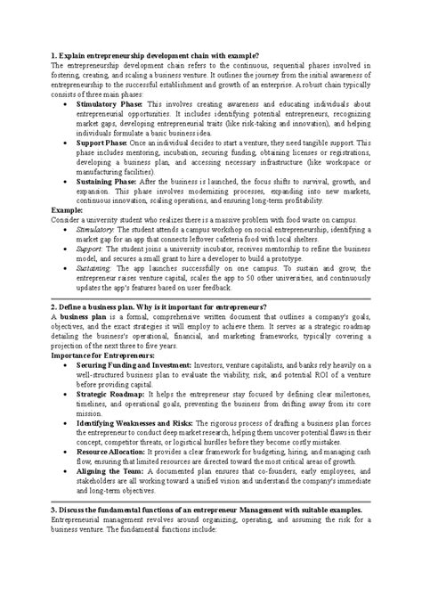 Entrepreneurship Development: Business Plan & Inventory Management ...