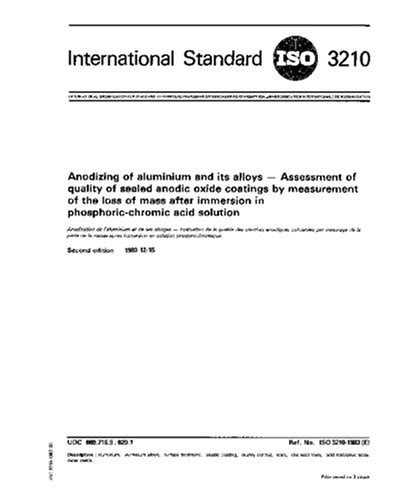Buy ISO 3210:1983, Anodizing of aluminium and its alloys - Assessment ...