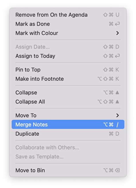 Demoting a note to a paragraph of another note - Support - Agenda Community