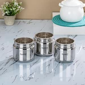 Buy Sumeet Stainless Steel Canisters/Dabba/Storage Containers for ...
