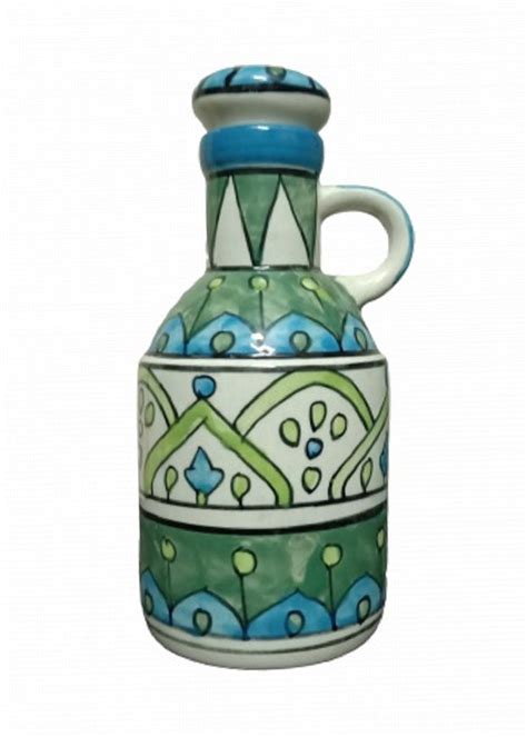 Get Skyblue& Green Handpainted Ceramic Oil Dispenser at ₹ 499 | LBB Shop