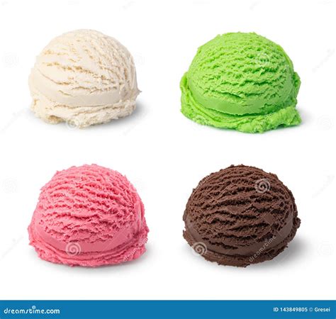 Ice cream ball stock image. Image of summer, cold, dessert - 143849805