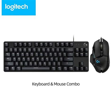 Logitech لوحة مفاتيح ميكانيكية Logitech G412 TKL SE + ماوس ألعاب G502 ...