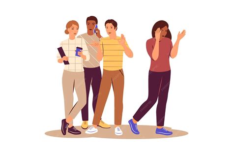 Premium Vector | Social phobia anxiety disorder consept sad woman ...