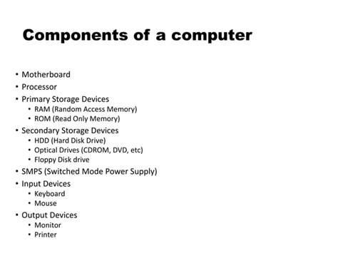 Image result for Computer System Hardware Components