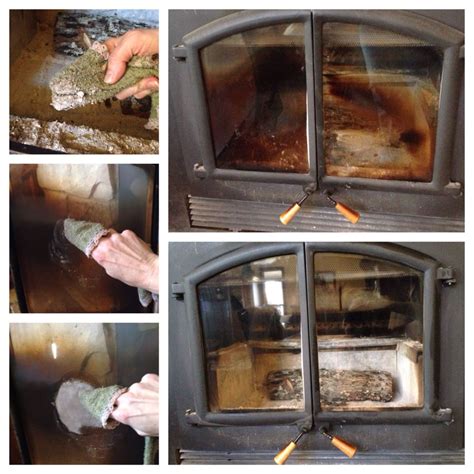 How to clean your fireplace glass with just a damp rag. •dampen a rag ...
