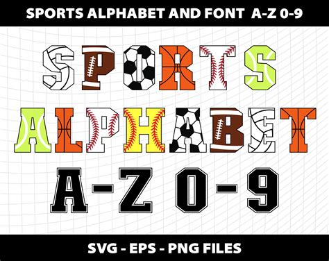 Alphabet Letters Sports Theme Art