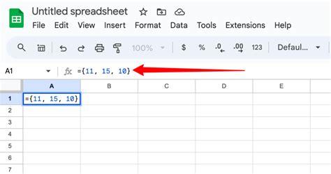 Google Sheets Array Functions 的图像结果