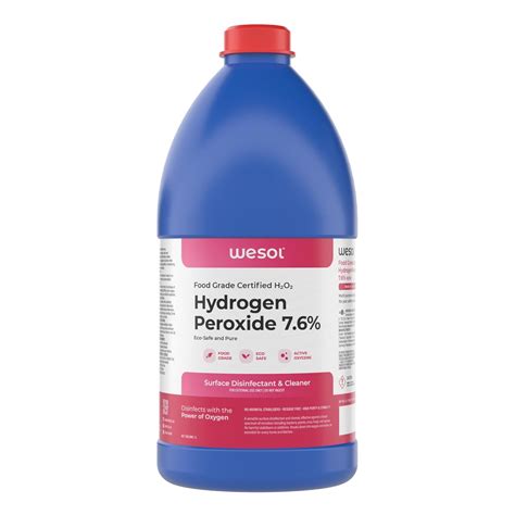Wesol Hydrogen Peroxide 7.6% w/w Food Grade Multipurpose Disinfectant ...