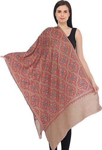 Buy Exotic India Moonlight Kashmiri Tusha Stole with All-Over Needle ...