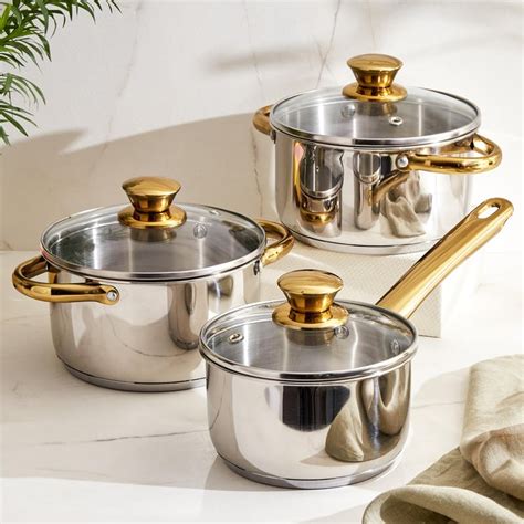 Buy Shale Byron 6Pcs Stainless Steel Cookware Set from Home Centre at ...