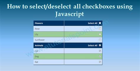 Image result for Select All Checkbox JavaScript