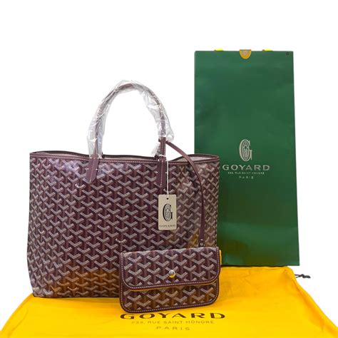 Buy Goyard St Louis PM Tote Burgundy Goyardine Online