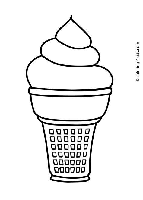 Ice Cream Cone Coloring Page at GetColorings.com | Free printable ...