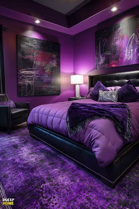Black And Purple Bedroom Ideas For Adults