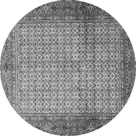 Ahgly Company Indoor Round Persian Gray Traditional Area Rugs, 8' Round ...