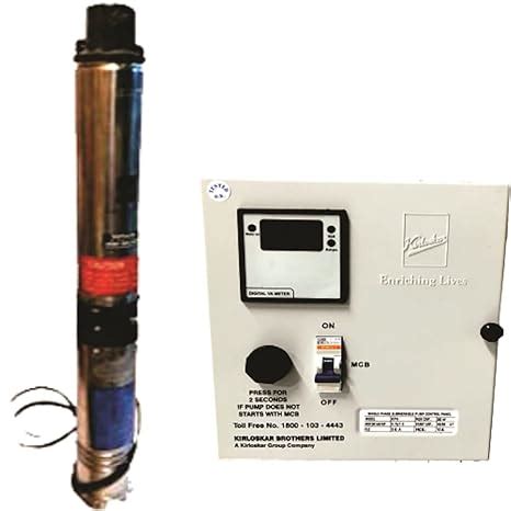 Kirloskar Submersible Pump 1HP With Control Panel Single Phase ...