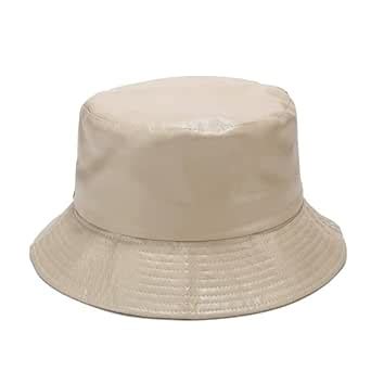 Buy KACHEEG® Leather Retro Fisherman Hat – Sun Protection Bucket Hat ...