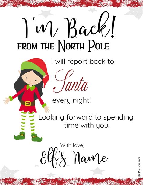 Free Printable Elf On The Shelf Letter Template | Fanny Printable