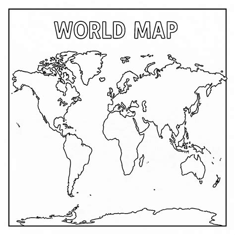 Blank World Map | Free Printable Unlabeled World Map