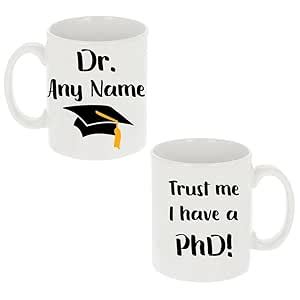 Buy MUGS TRADER Graduation Gift Personalised Mug PhD Doctor Graduate ...