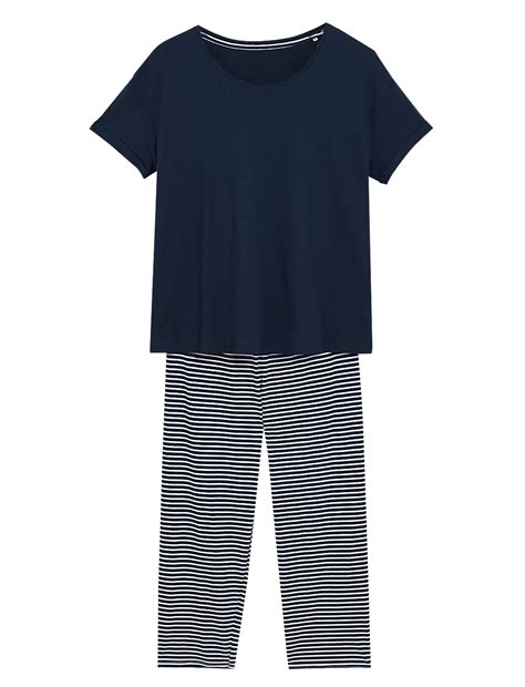 Buy Pure Cotton Striped Cropped Pyjama Set at Marks & Spencer