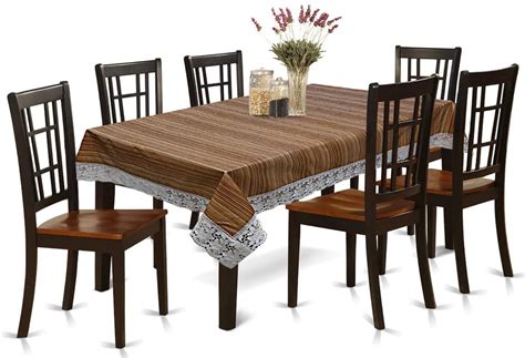 Kuber Industries Wooden Print PVC 6 Seater Dining Table Cover ...