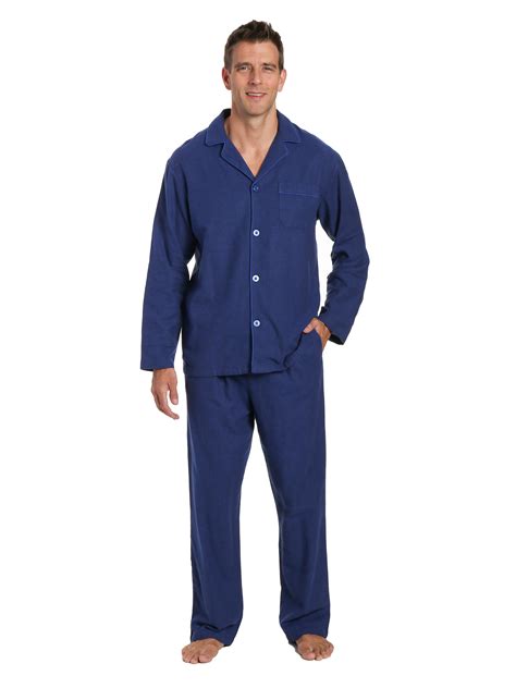 Men's 100% Cotton Flannel Pajama Set - Herringbone Navy – FlannelPeople
