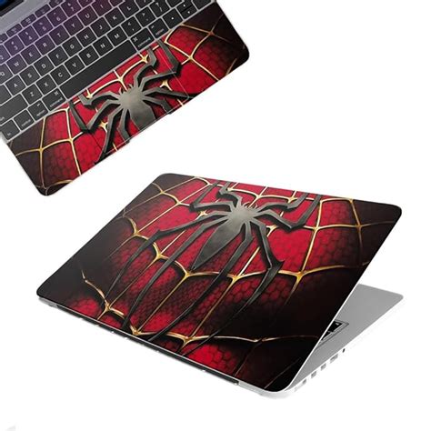 Galaxsia™ Spiderman Theme Logo Top+Wrist Pad Vinyl Laptop Skin/Sticker ...