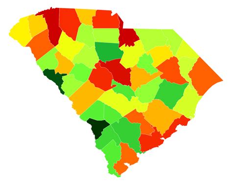 South Carolina Population Density - AtlasBig.com