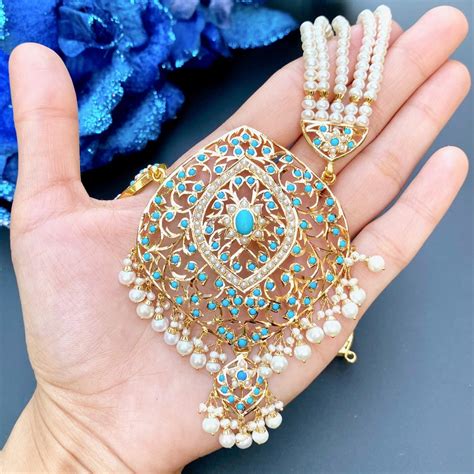 Rani Haar Set in 22k Gold | Edwardian Victorian Style | Turquoise