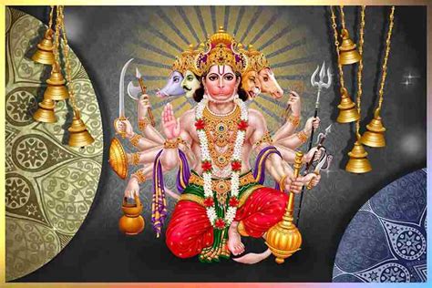 panchmukhi hanuman painting on canvas